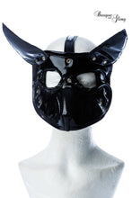 Load image into Gallery viewer, Black Lightweight PVC Dog Mask