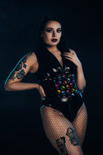 Load image into Gallery viewer, PVC corset with skulls