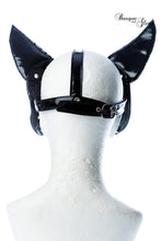 Load image into Gallery viewer, Black Lightweight PVC Dog Mask