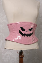 Load image into Gallery viewer, Pumpkinface corset in pink PVC