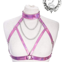 Load image into Gallery viewer, Pink Fetish Holographic Harness
