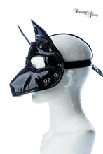 Load image into Gallery viewer, Black Lightweight PVC Dog Mask
