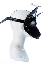 Load image into Gallery viewer, Black Lightweight PVC Dog Mask
