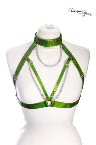 Green Fetish Holographic harness