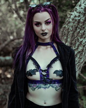 Load image into Gallery viewer, purple and black pvc harness
