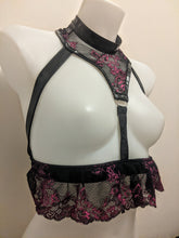 Load image into Gallery viewer, Pink and black lace Harness
