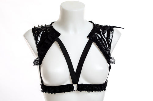 Black pvc vest top