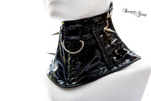 Load image into Gallery viewer, pvc spiked neck corset
