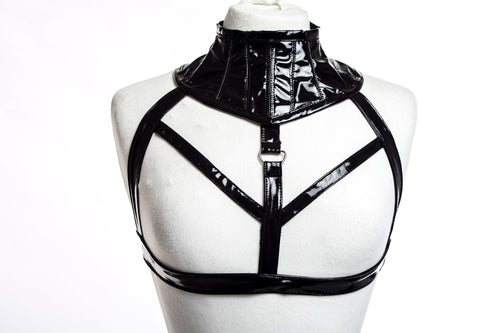 PVC neck corset with a harness